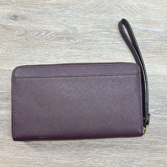 Kate Spade burgundy full zip wallet - Picture 2 of 12